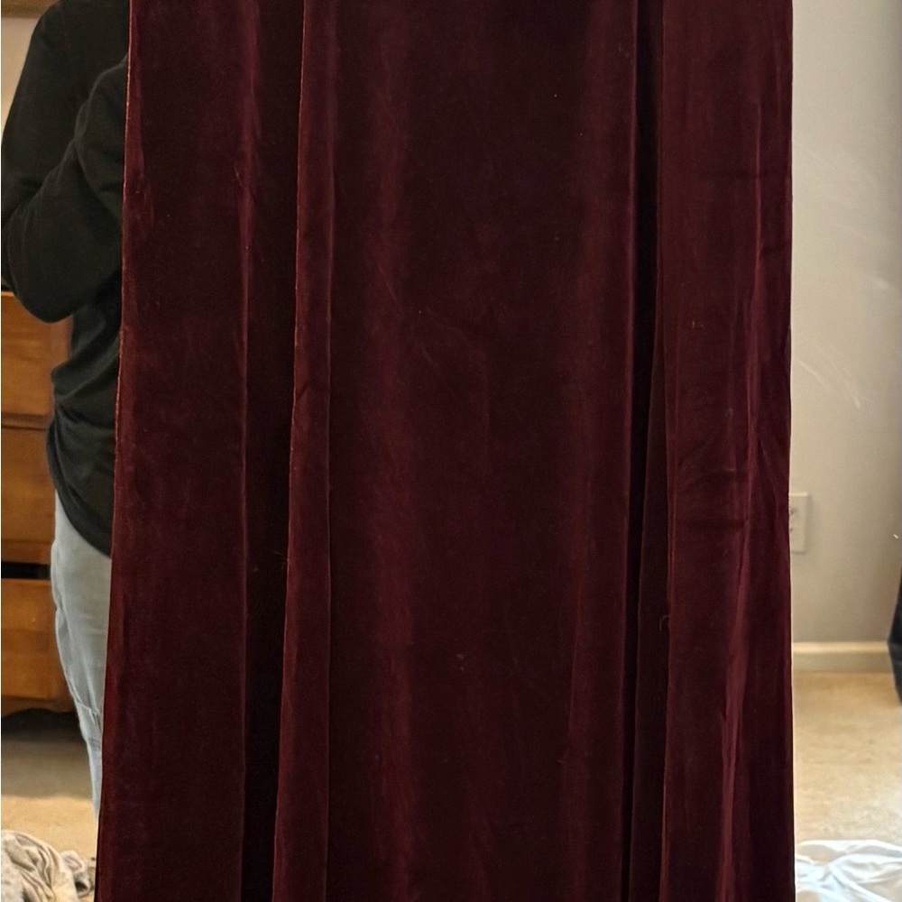 David's Bridal Deep Red Maxi Dress